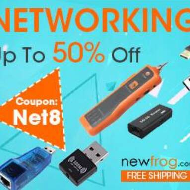 Networking Promotion-Up To 50% Off with Code: Net8 from Newfrog.com
