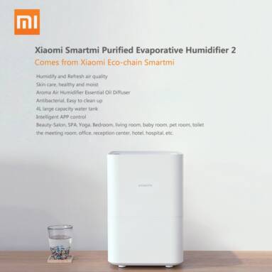 €100 with coupon for New Smartmi Evaporation Air Humidifier 2 4L Large Capacity 99% Antibacterial Smart Screen Display Mi Home APP Control from EU CZ Warehouse BANGGOOD