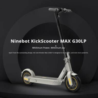 €565 with coupon for Ninebot MAX G30LP 10.2Ah 36V 350W Electric Scooter Fixed Speed 30km/h Top Speed 40km Mileage Range Quick Folding Three Riding Mode Max Load 100kg from EU CZ warehouse BANGGOOD