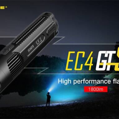 €62 with coupon for Nitecore EC4GTS Portable Super Bright LED Flashlight from GEARBEST