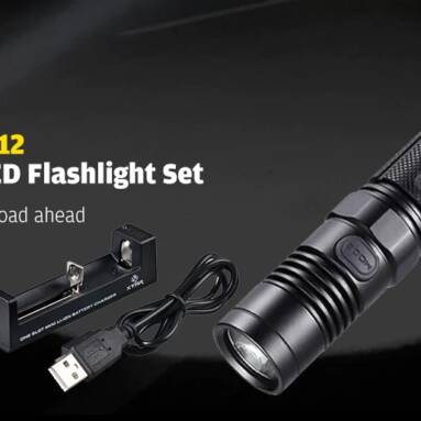 $54 with coupon for Nitecore P12 Cree XM – L2 U2 1000lm Waterproof Tactical LED Flashlight Set from GearBest