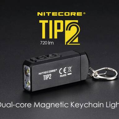 $29 with coupon for Nitecore TIP2 720lm Dual-core Magnetic Keychain Flashlight from GEARBEST