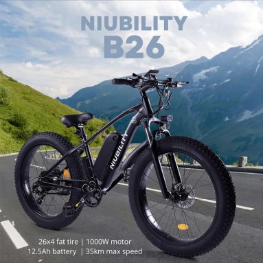 €1273 with coupon for Niubility B26 1000W 26 Inch Fat Tire Electric Bicycle 12.5Ah Battery 35km/h 100km from EU warehouse BUYBESTGEAR