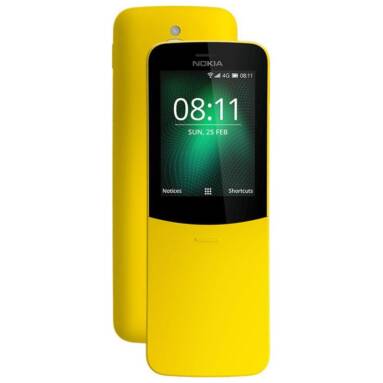 €73 with coupon for Nokia 8110 2.4 inch 512MB RAM 4GB ROM Qualcomm 205 MSM8905 Dual core 4G Smartphone – Yellow from BANGGOOD