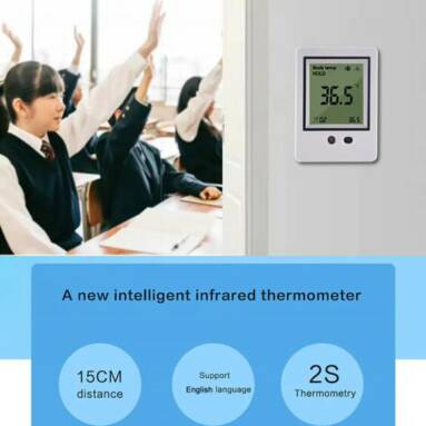 €136 with coupon for Industrial Non-Contact AI Doorbell Infrared Thermometer High Temperature Alarm Human Body Temperature (English) from GEARBEST