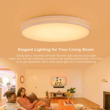 €41 with coupon for OFFDARKS AC220-240V 36W 420mm Ceiling Lamp Bedroom Kitchen LED Ceiling Light RGB Dimming APP WIFI Voice Control with 2.4G Remote Controller from EU CZ warehouse BANGGOOD