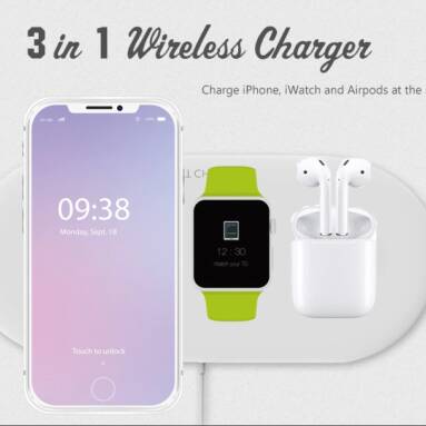$12 with coupon for OJD – 48 Wireless Charger for iPhone iWatch Airpods from GEARBEST