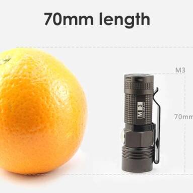 $26 with coupon for ON THE ROAD M3 920Lm Cree L2 U2 5C 16340 LED Flashlight – TITANIUM GREY 5C 3800-4000K FULL PACK from GearBest