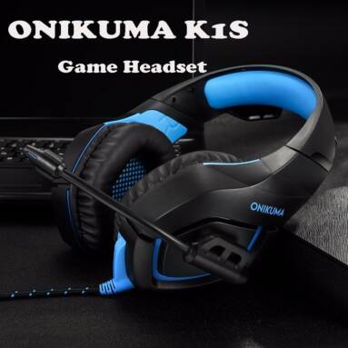 $16 with coupon for ONIKUMA K1S Game Headset Over-ear Stereo Headphone – BLUE from Gearbest