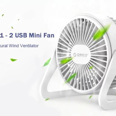 $9 with coupon for ORICO FT1-2 Desktop Adjustable USB Mini Fan from GearBest