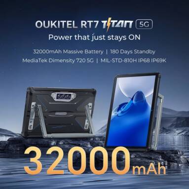 €293 with coupon for OUKITEL RT7 TITAN 4G Rugged Tablet 256GB from EU warehouse BANGGOOD