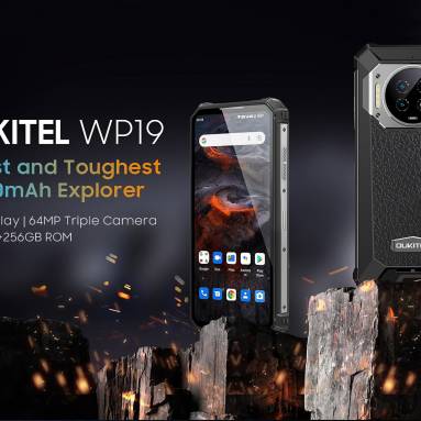 €318 with coupon for OUKITEL WP19 Global Bands 21000mAh Helio G95 8GB 256GB 64MP 20MP AF Night Vision Camera 6.78 inch IP68&IP69K Waterproof NFC 4G Rugged Smartphone from HEKKA