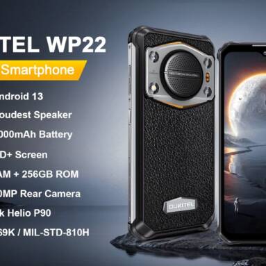 €212 with coupon for OUKITEL WP22 Outdoor Smartphone 13+256GB from EU warehouse GEEKBUYING