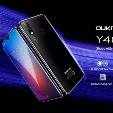 €109 with coupon for OUKITEL Y4800 Global Version 6.3 inch FHD+ Android 9.0 4000mAh 48MP Dual Camera 6GB 128GB Helio P70 4G Smartphone from BANGGOOD