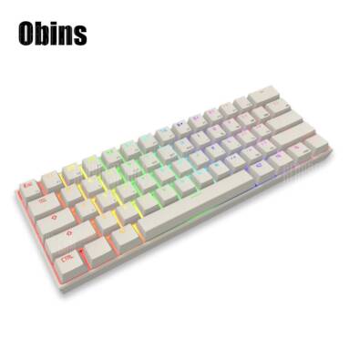 $48 with coupon for Obins Anne Pro CK101 Mechanical Keyboard  –  BROWN SWITCH  WHITE from GearBest