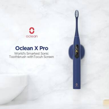 €68 with coupon for Oclean X PRO Smart Sonic Electric Toothbrush 32 Levels IPX7 Waterproof Touchscreen Rechargeable Tooth Cleaner Support App for IOS & Android from BANGGOOD
