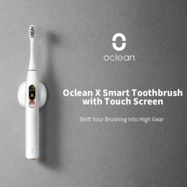 $49 with coupon for Oclean X Smart Sonic Electric Toothbrush Color Touch Screen / Whitening / Gum Care from Xiaomi youpin – White USB Port from GEARBEST