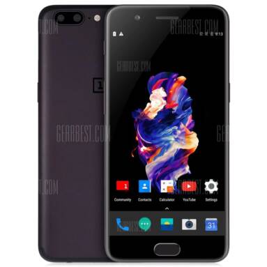 $404 with coupon for OnePlus 5 4G Phablet 5.5 inch BLACK 6GB 64GB from GearBest