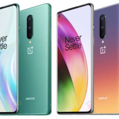 €446 with coupon for OnePlus 8 5G Global Rom  8GB 128GB  Smartphone Green from EU CZ Warehouse BANGGOOD