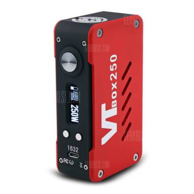$102 with coupon for Original VapeCige VT Box 250 TC MOD with DNA 250 Chip  –  RED  from GearBest