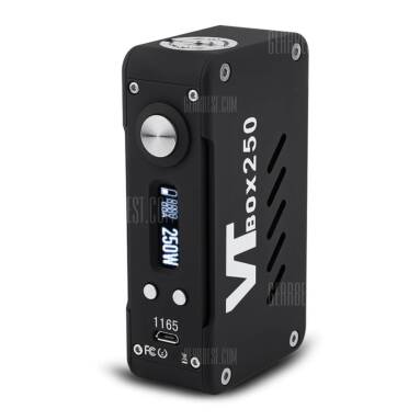 $99 with coupon for Original VapeCige VT Box 250 TC MOD with DNA 250 Chip  –  BLACK  from GearBest