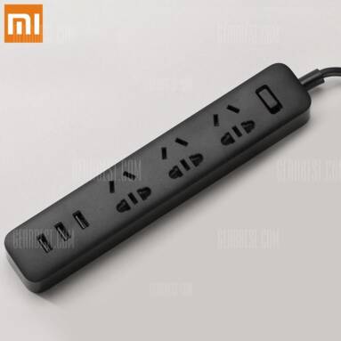 $11 flash sale for Original XiaoMi 3 USB Charging Hub Mini Power Strip with 3 Sockets Standard Plug  –  BLACK from GearBest
