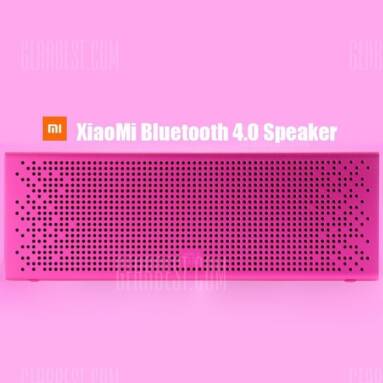 $28 flash sale for Original XiaoMi Bluetooth 4.0 Speaker  –  PINK from GearBest