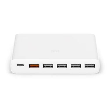 $29 with coupon for Original Xiaomi 5 x USB-A 1 x USB-C 60W QC3.0 Fast Charger from GearBest