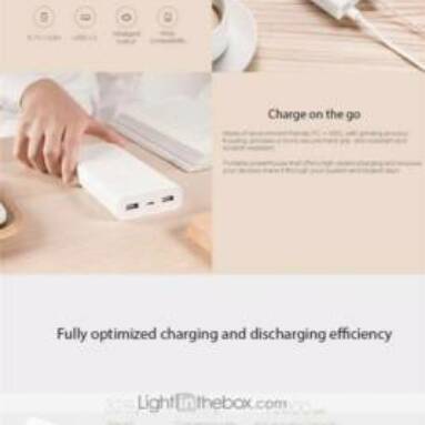€31 with coupon for Original Xiaomi Mi 20000mAh 2c Mobile Power Bank Quick Charge Battery Portable Charger from EU ES warehouse BANGGOOD