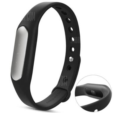 $9 with coupon for Original Xiaomi Mi Band 1S Heart Rate Wristband with White LED  –  BLACK from GearBest