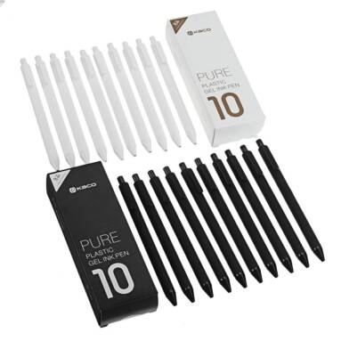 €6 with coupon for Original Xiaomi Mijia Kaco 10pcs/set 0.5mm Gel Pen Smooth Writing Durable Signing Pen Black Refill – Black from BANGGOOD