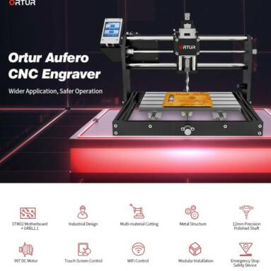 $219 with coupon for Ortur Aufero CNC Engraver STM32 24V 10000 RPM Industrial Grade WiFi Control 3.2 inch Touch Screen Cutter Engraving Machine Modular Installation – Multi-A EU Plug from GEARBEST