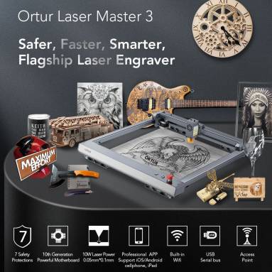 €557 with coupon for ORTUR Laser Master 3 10W Laser Engraver Cutter from EU warehouse GEEKBUYING