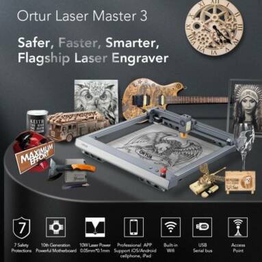 €479 with coupon for ORTUR Laser Master 3 10W Laser Engraver Cutter from EU warehouse GEEKBUYING