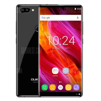 $201 with coupon for Oukitel MIX 2 4G Phablet  –  BLACK EU warehouse from GearBest
