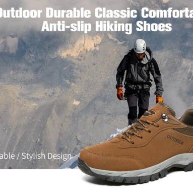 $26 with coupon for Outdoor Durable Classic Comfortable Anti-slip Hiking Shoes from GearBest