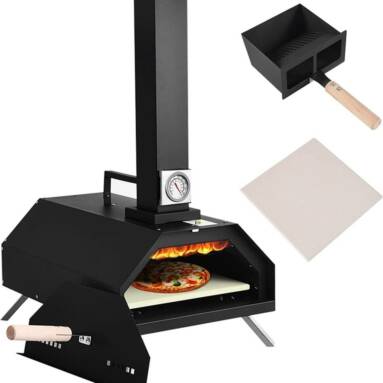 €117 with coupon for Outdoor pizza oven, pizza maker, pizza pellet oven including 11-inch pizza stone, powder-coated iron from EU warehouse GSHOPPER