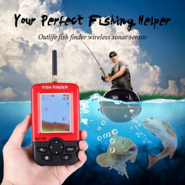 $59 with coupon for Outlife Wireless Sonar Sensor Portable Fish Finder from GearBest