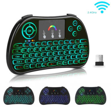 P9 Colorful Backlit 2.4GHz Mini Wireless Keyboard with Touchpad $10.99 Free Shipping from Zapals