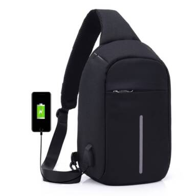 51% OFF Sling Shoulder Bag with External USB Charge,limited offer $9.99 from TOMTOP Technology Co., Ltd