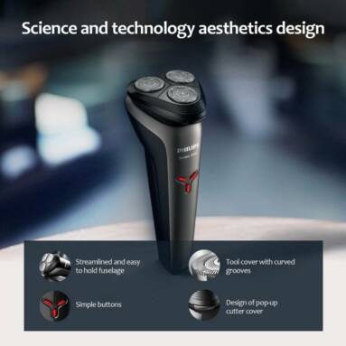 €37 with coupon for PHILIPS Wet and Dry Dual Use Men Electric Shaver from TOMTOP