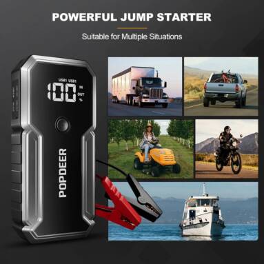 €63 with coupon for POPDEER 2500A 20000mAh Portable Car Jump Starter Powerbank from BANGGOOD
