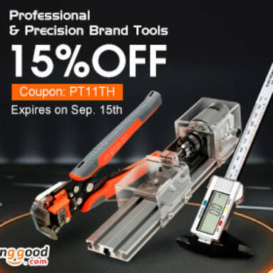 15% OFF Electronics Brand Promotion for Tools from BANGGOOD TECHNOLOGY CO., LIMITED