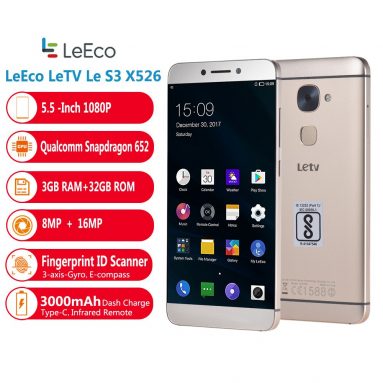 39% OFF LeEco Le S3 X526 4G Smartphone 3GB 32GB,limited offer $105.99 from TOMTOP Technology Co., Ltd
