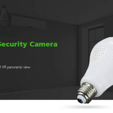 $13 with coupon for Panoramic View Wi-Fi IP Bulb Security Camera from Gearbest