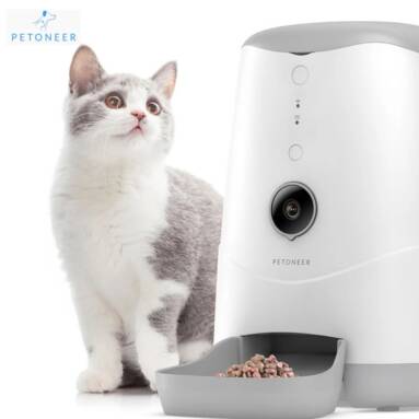€99 with coupon for Petoneer Intelligent Visual Feeder Remote Monitoring Voice Interaction for Pet from BANGGOOD
