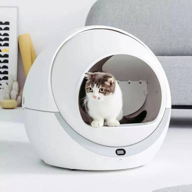 €368 with coupon for Petree Smart Wifi Automatic Sensor Cleaning Cat Litter Box Self Cleaning Closed Tray Toilet for Pet Fun Cat Toilet Shoveling Machine from EU warehouse GEEKBUYING