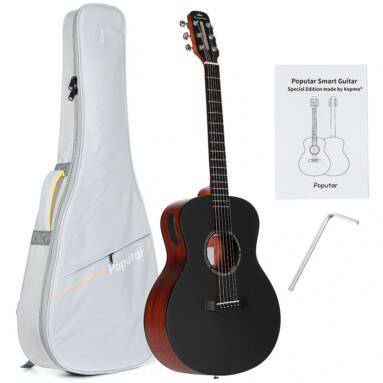 €94 with coupon for Poputar T1 36 Inch LED Smart Guitar Guitare App BT5.0 Spruce Mahogany Acoustic Guitar Guitarra Musical Instruments With Bag from EU CZ warehouse BANGGOOD