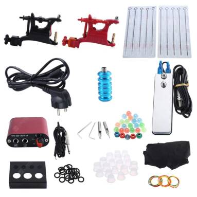 $39 with coupon for Professional Complete Tattoo Kit 2 Rotary Motor Machine Guns from GearBest