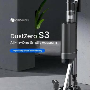 €199 with coupon for Proscenic DustZero S3 Cordless Vacuum Cleaner with Auto Empty Station from EU warehouse GEEKBUYING